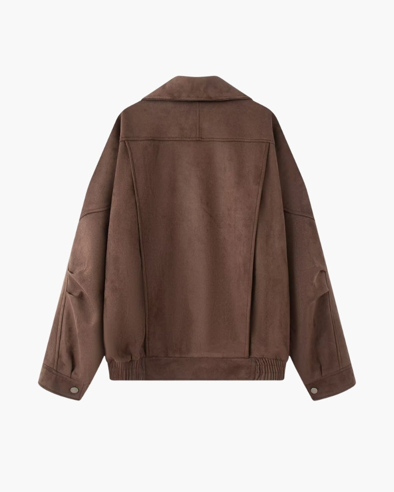 Vintage Suede Drape Jacket